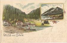 Litho Urfeld, Kochel, Barge on