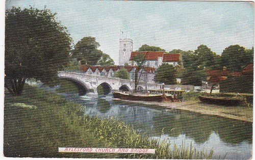 The church bridge - church,, barges