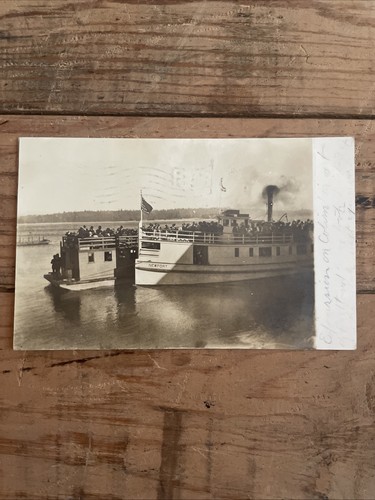 Rppc newport oregon steamer - newport,
