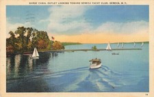 Postcard Barge Canal Outlet