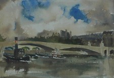 Vintage 1951 Watercolor & Ink