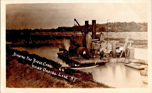 Digging the barge canal - digging, near